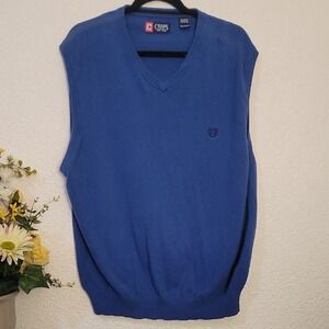 Chaps Men's V-Neck Blue Sweater Vest